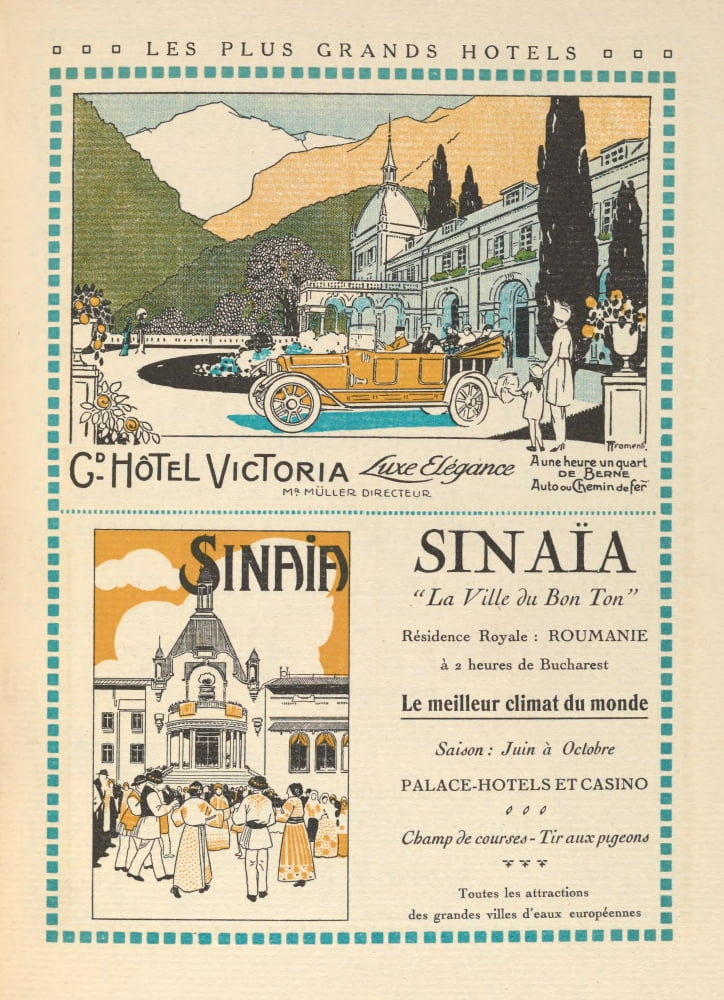 Gazette du bon Ton 1921 Les Plus Grands Hotels Canvas Art - Unknown (24 x 36)