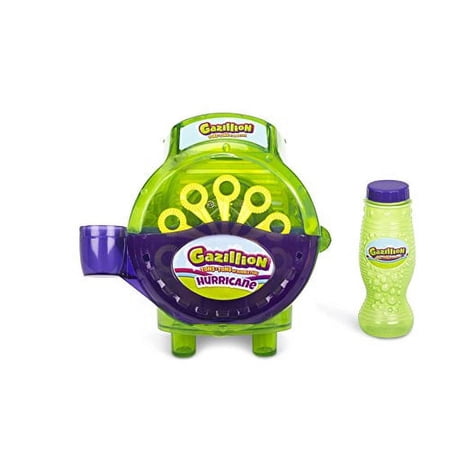 Gazillion Bubbles, Hurricane Bubble Making Machine - Portable Bubble Maker - Instant Bubble Creation - Outdoor Toy for Kids - 4 oz. Bubble Solution Included - Ages 3+