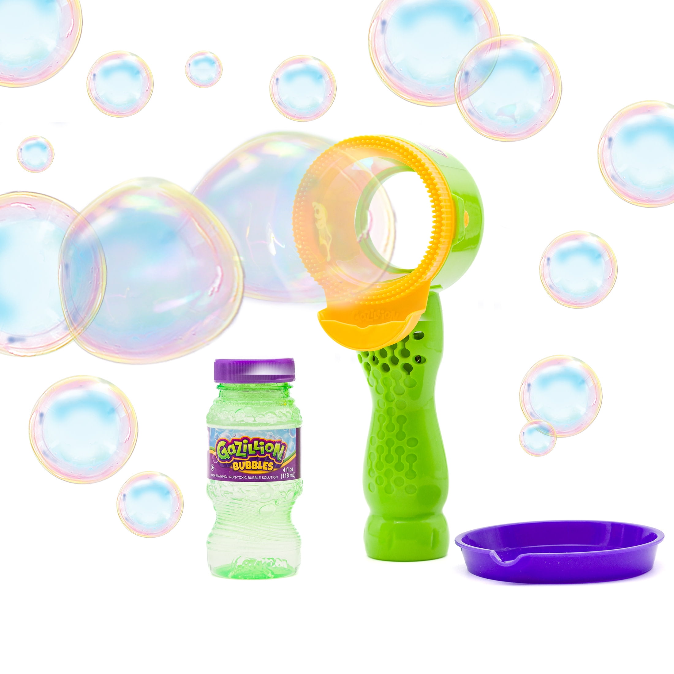 Gazillion Vortex Premium Bubble Wand \u0026 Bladeless Fan | Giant Bubble Maker + 118 mL Solution | Kids 3 + | Green