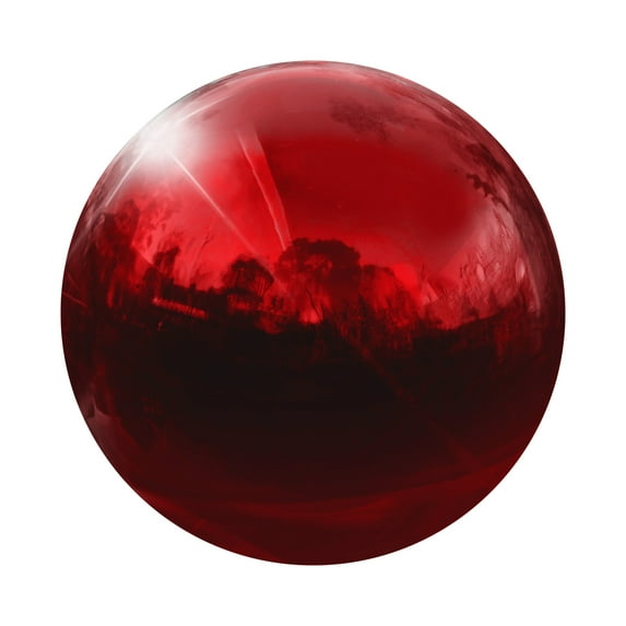 Gazing Ball 3.5 Inch 90mm Reflective Sphere Polished Hollow Ball Deep Red