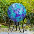 thumbnail image 1 of Gazing Ball, Mosaic Glass Gazing Balls Sphere Suit for Garden Outdoor Decoration,Blue, 1 of 8