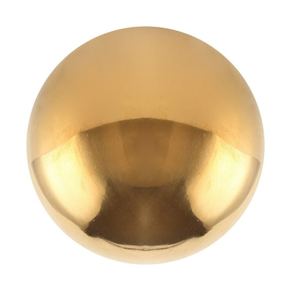 BESTYASH Reflective Garden Sphere Golden Stainless Steel Hollow Outdoor Yard Decor Ornament