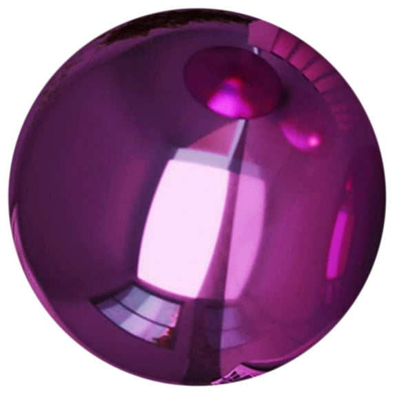 Homoyoyo Purple Stainless Steel Mirror Globe for Garden Decor Polished Smooth Reflective Ball