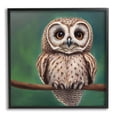 thumbnail image 1 of Gazing Spotted Owl Nature Animals & Insects Painting Black Framed Art Print Wall Art, 1 of 7