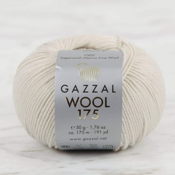 Gazzal Wool 175 50 Gr Yarn, Beige - 340