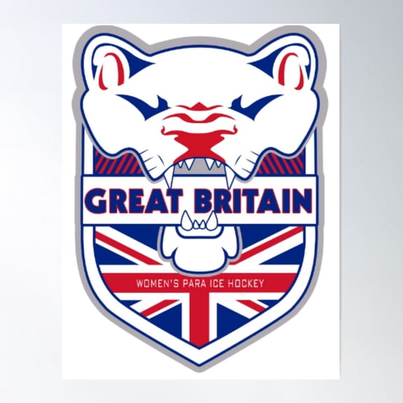 Gb Women'S Para Ice Hockey Team Poster Wall Art, Modern Wall Decor, 8x12 UNFRAMED