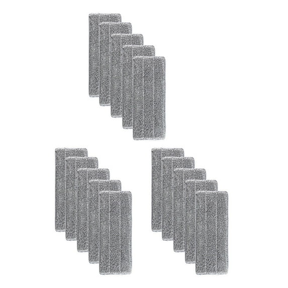 Gbayxj 15 Pack Replacement Microfiber Spray Mop Pads Household Mop Head Cleaning Pads Washable & Reusable Mop Pads for Hard Surface Floors Gray 13X4.7In