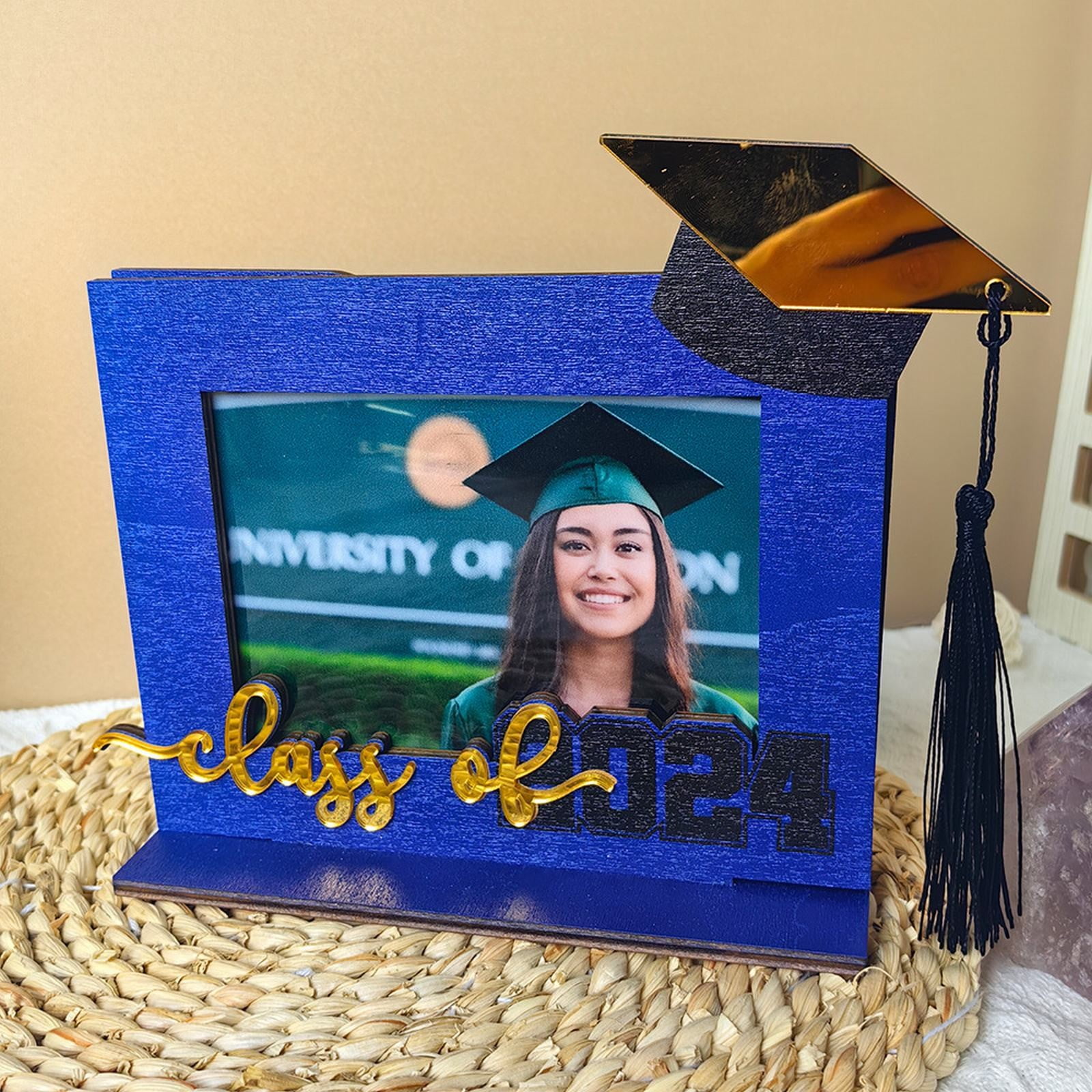 Gbayxj 6X8 Wooden Graduation Picture Frame With Tassel Holder for 3X4.3