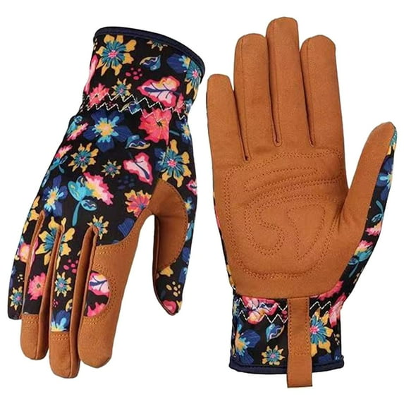 Gbayxj Stylish C Leather Gardening Gloves for Women - Thorn Resistant, Protective, Perfect for Outdoor Work and Weeding