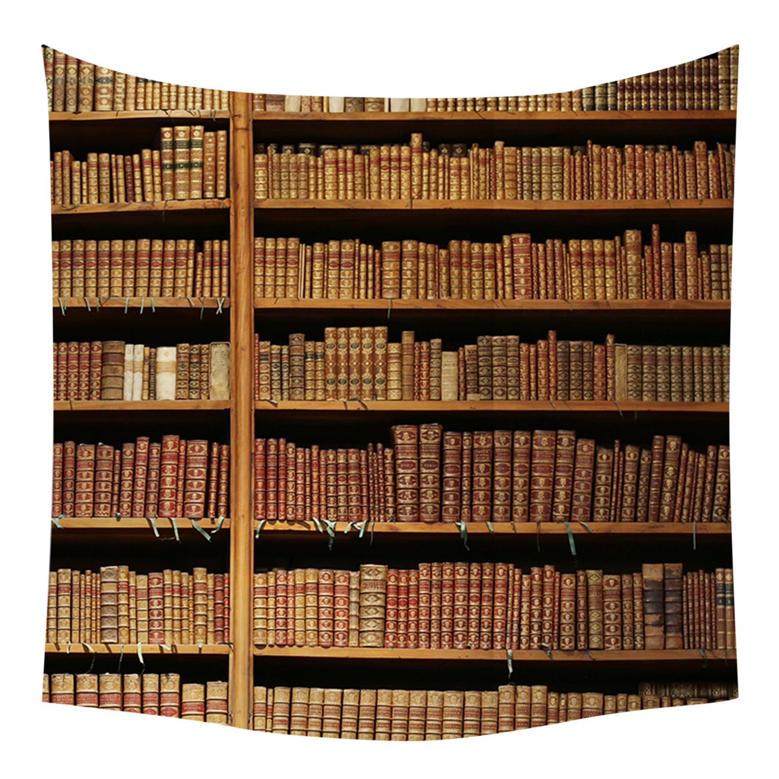 Gbayxj Vintage Library Bookshelf Tapestry Wall Hanging Study Room