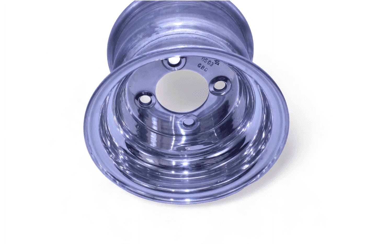 Gbc W8704alum 8" Polished Aluminium 4 Hole 4" Bolt Pattern Wheel