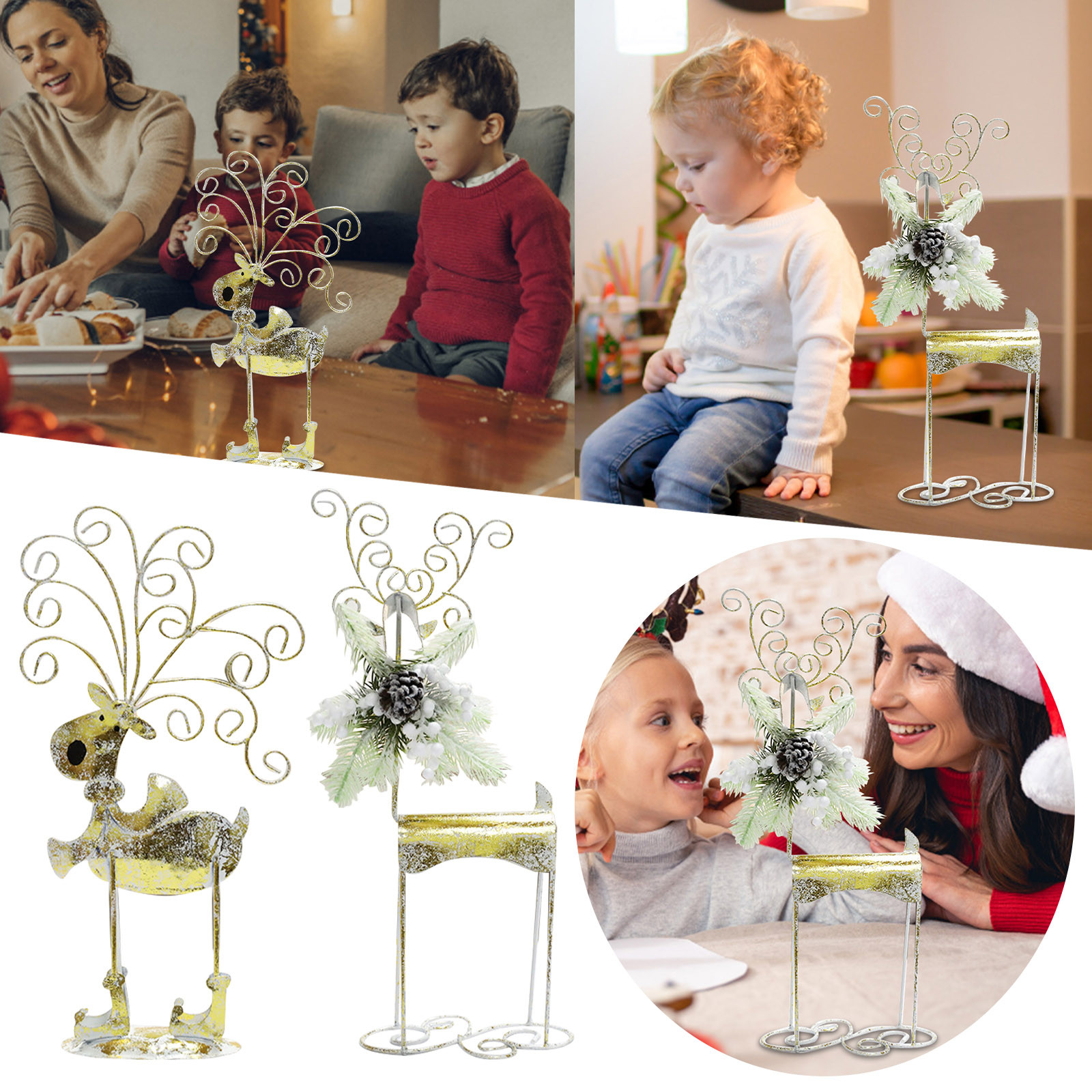 Gbifzutdjp Clearance! Chrismas Toy Reindeers Figurine Statues Deluxe