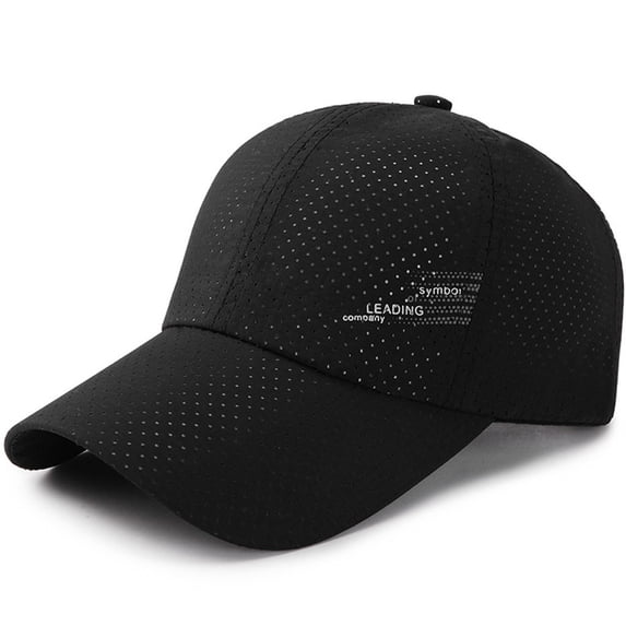 Gbobgt Unisex Mesh Patchwork Baseball Cap Lightweight Breathable Sun Resistant for Summer Outdoor Sports Black