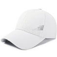thumbnail image 1 of Gbobgt Unisex Mesh Patchwork Baseball Cap Lightweight Breathable Sun Resistant for Summer Outdoor Sports White, 1 of 2