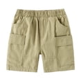 thumbnail image 1 of Gbsyewxs Boys Shorts Elastic Waist Solid Color Pull On ​With Pockets Breathable Summer Toddler Boys Shorts Light Green Size 1-2 Years, 1 of 3