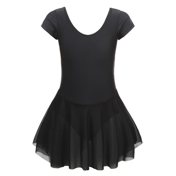 Gbsyewxs Dress For Girls Crew Neck Short Sleeve Solid Color Ballet Leotard Soft Summer Kids Dresses Red Size 6-12 Months