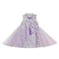 thumbnail image 1 of Gbsyewxs Dress For Girls Crew Neck Sleeveless Scale Print Elegant Midi Party Summer Kids Dresses White Size 9-10 Years, 1 of 6