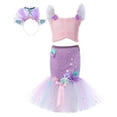 thumbnail image 1 of Gbsyewxs Girls Outfit Set Strappyless Sequin Tops And Skirts Set With Headband Elegant Party 3 Piece Summer Girls Clothes Pink Size 3-4 Years, 1 of 4