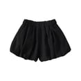 thumbnail image 1 of Gbsyewxs Girls Shorts Elastic Waist Ruffle Solid Color Pull On Puff Leg Culotte Casual Summer Toddler Girls Shorts Black Size 18-24 Months, 1 of 3