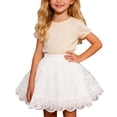thumbnail image 1 of Gbsyewxs Girls Skirt Tutu Tulle Princess Girl Skirts Floral Print Elastic Waistband Carnival Performance Girls Cloths White Size 3-4 Years, 1 of 9