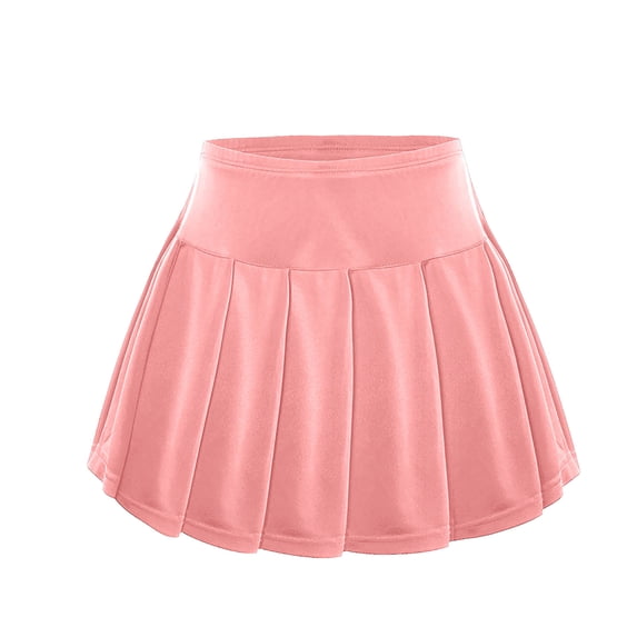 Gbsyewxs Girls Skirts Solid Color High Elastic Waist Pleated Casual Sports Summer Skirts For Toddler Girls Pink Size 7-8 Years