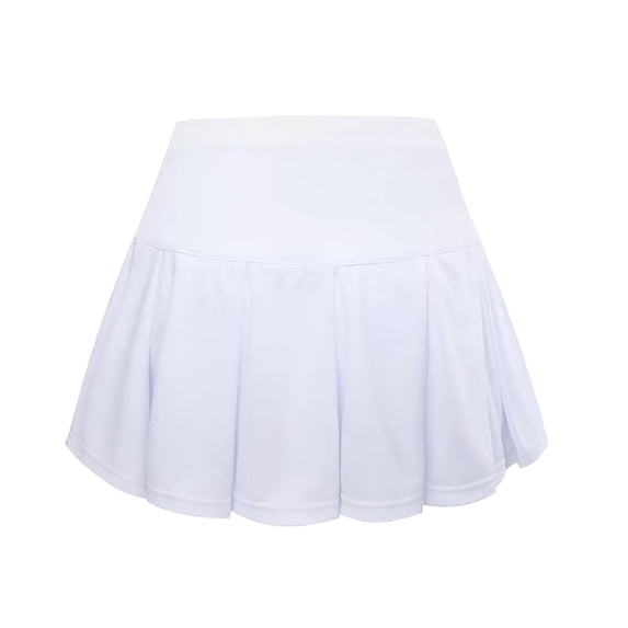 Gbsyewxs Girls Skirts Solid Color High Elastic Waist Pleated Casual Sports Summer Skirts For Toddler Girls White Size 13-14 Years