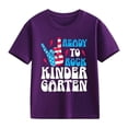 thumbnail image 1 of Gbsyewxs Kids Boys T-Shirts Short Sleeve Letter Graphic Tshirts For Boys Crew Neck Casual Children Tees Size 10-11 Years Purple, 1 of 6
