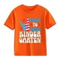 thumbnail image 1 of Gbsyewxs Kids Boys T-Shirts Short Sleeve Letter Graphic Tshirts For Boys Crew Neck Casual Children Tees Size 5-6 Years Orange, 1 of 7