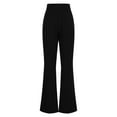 thumbnail image 1 of Gbsyewxs Pants For Women Solid Color High Waist Flared Business Casual Pants For Women Black, 1 of 4