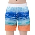 thumbnail image 1 of Gbsyewxs Shorts Boys Elastic Waist Cartoon Print Pull On ​Beach Summer Toddler Shorts White Size 6-7 Years, 1 of 6