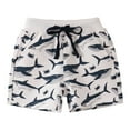 thumbnail image 1 of Gbsyewxs Shorts Boys Elastic Waist Shark Print Pull On ​Drawstring Soft Summer Toddler Shorts White Size 1-2 Years, 1 of 6