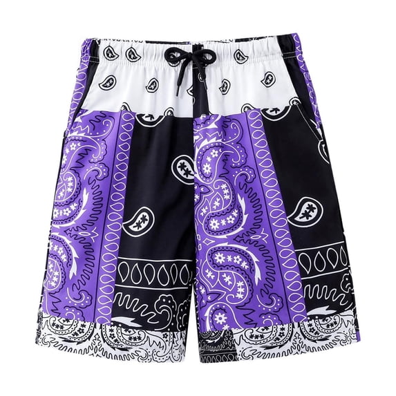 Gbsyewxs Shorts For Boys Elastic Waist Printed Drawstring Pull On Casual Summer Boys Shorts Size 11-12 Years