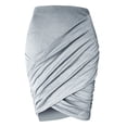 thumbnail image 1 of Gbsyewxs Skirts For Women High Waist Solid Color Pleated Soft Slim Summer Women'S Skirts Grey, 1 of 3