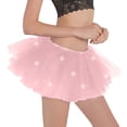 thumbnail image 1 of Gbsyewxs Skirts For Women Layered Patchwork Tutu Tulle Led Dance Performance Mini Skirt Women'S Skirts Pink, 1 of 4