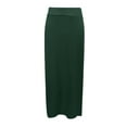 thumbnail image 1 of Gbsyewxs Skirts For Women Midi Skirt High Waist Split Solid Color Fashion Women'S Skirts Green, 1 of 5