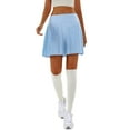 thumbnail image 1 of Gbsyewxs Skirts For Women Mini Skirt High Elastic Waist Solid Color Pleated Sports Tennis Skirt Lightweight Summer Women'S Skirts Blue, 1 of 4
