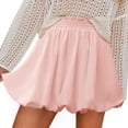 thumbnail image 1 of Gbsyewxs Skirts For Women Mini Skirt High Elastic Waist Solid Color Soft Elegant Summer Women'S Skirts Light Pink, 1 of 5