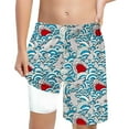 thumbnail image 1 of Gbsyewxs Swimsuit For Boys Elastic Waist Shark Print Swim Trunks Casual Beach Summer Toddler Swimwear Light Gray Size 7-8 Years, 1 of 5