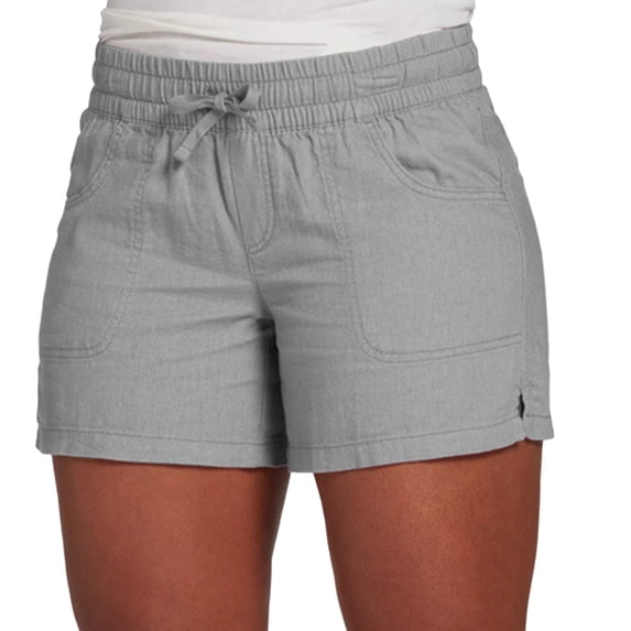 Gbsyewxs Womens Shorts High Elastic Waist Drawstring Solid Color Casual Summer Shorts For Women Grey
