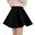 thumbnail image 1 of Gbsyewxs Womens Skirts High Waist Solid Color Pleated Mini Skirt Elegant Summer Women'S Skirts Black, 1 of 8