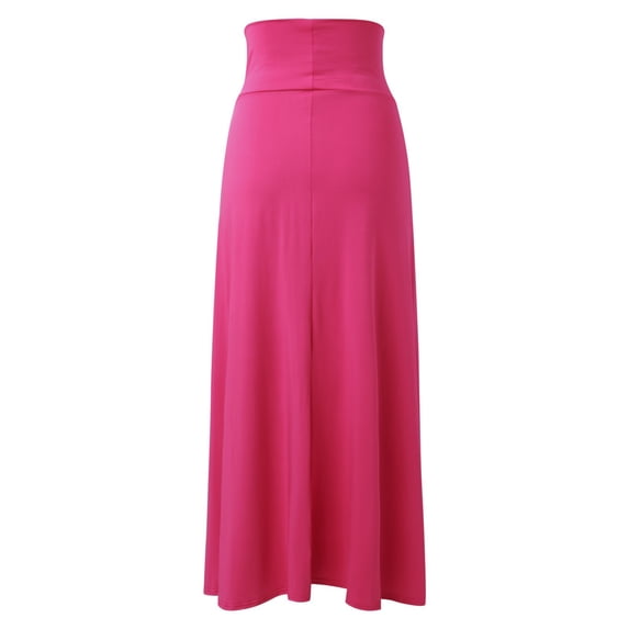 Gbsyewxs Womens Skirts Maxi Skirt High Waist Solid Color Two Side Split Women'S Skirts Pink