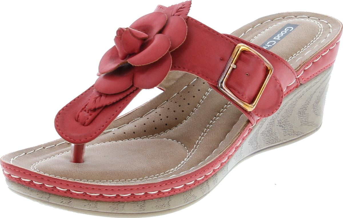 Gc Shoes Women's Sydney Rosette Slide Wedge Sandals - Walmart.com Gc Shoes Women's Sydney Rosette Slide Wedge Sandals - Walmart.com