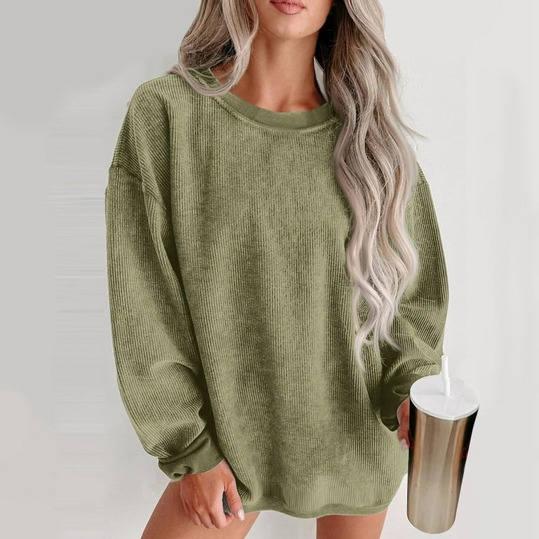 Oversized corduroy sweatshirt clearance