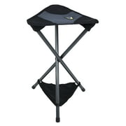 GCI Outdoor PackSeat Compact Lightweight Folding Stool with Carry Bag, Black