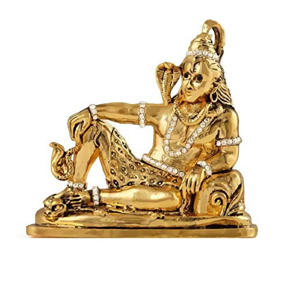 Gct Lord Shiv Idol Shiva Statue Shankar Murti (B112) Gold Metal Statue For Home Décor Car