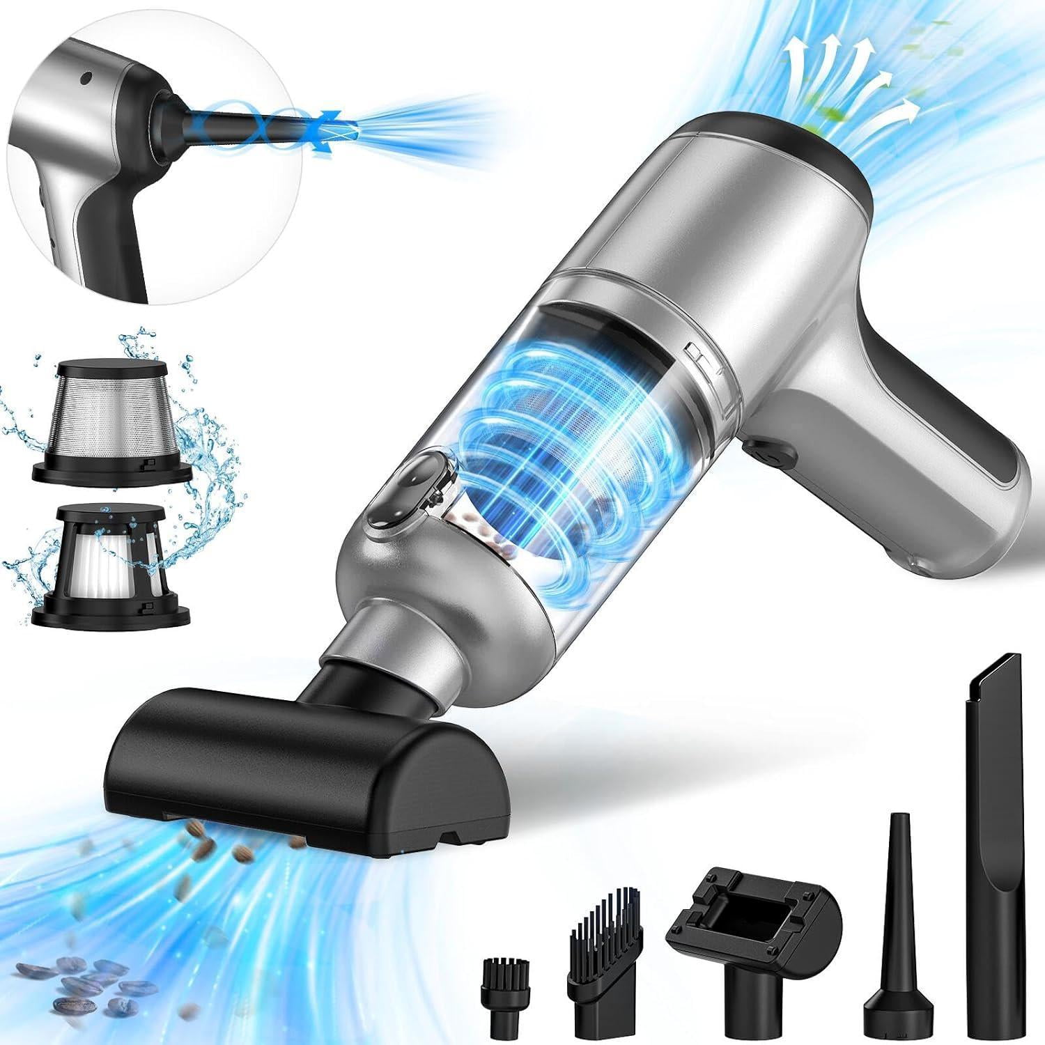 Gcvioh Handheld Vacuum Cleaner, Car Vacuum Portable Cordless With Brushless Motor, 20000pa High Power Cordless Vacuum Cleaner, 5 In 1 Small Vacuum Cleaners For Home Car Office Pet.