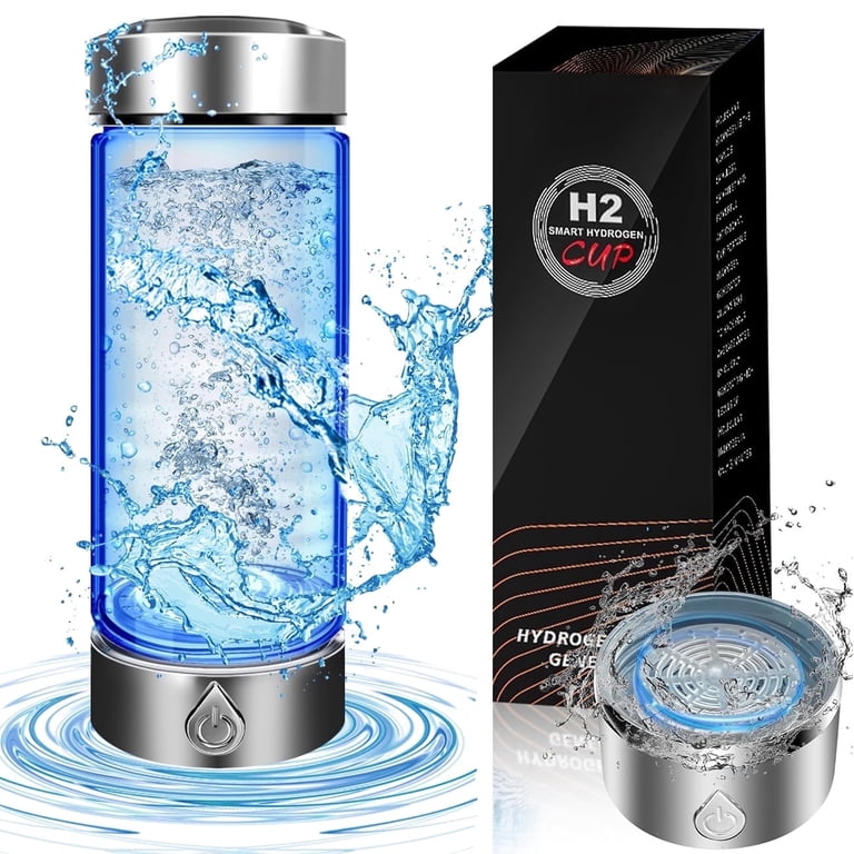 Gcvioh Hydrogen Water Bottle, Hydrogen Water Bottle Generator, 420ml Portable Hydrogen Water lonizer Machine with PEM SPE Technology，3Min Quick 