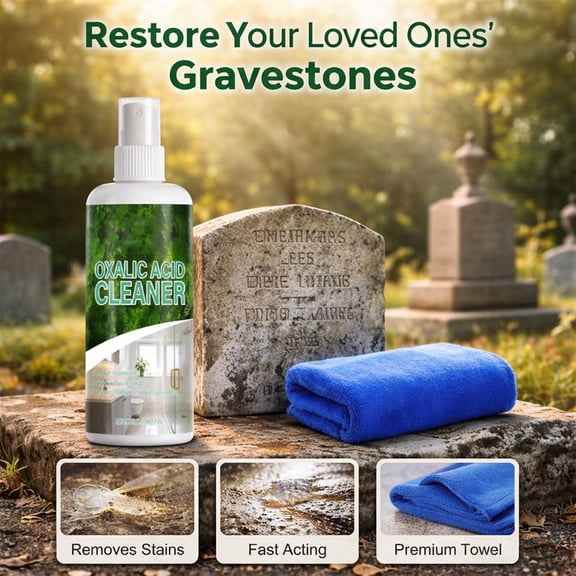 Gcvizuso 3.4 fl oz Multi-Functional Stain Remover Spray, for Tombstone and Memorial Dirt