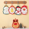 thumbnail image 1 of Gcvizuso 3-Layer Coral Velvet Christmas Hand Towel, Soft Absorbent Hanging Towel for Kitchen Bathroom, 1 of 7