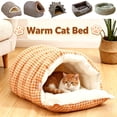 thumbnail image 1 of Gcvizuso Cat Bed, Soft Warm Pet Bed Puppy House, Cat Beds for Indoor Cats, Enclosed Washable Thick Sleeping Bag, Puppy Sleeping Supplies, 1 of 8